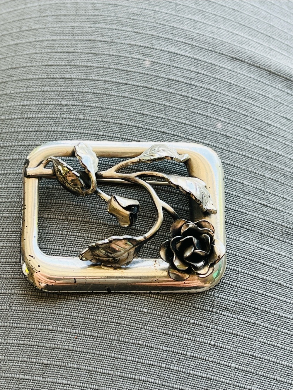 Vntg. 1950-70s Signed Danecraft Floral Rose Brooch Pin